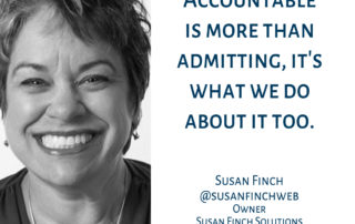 Quote taken from a podcast and made into a graphic to share on social.