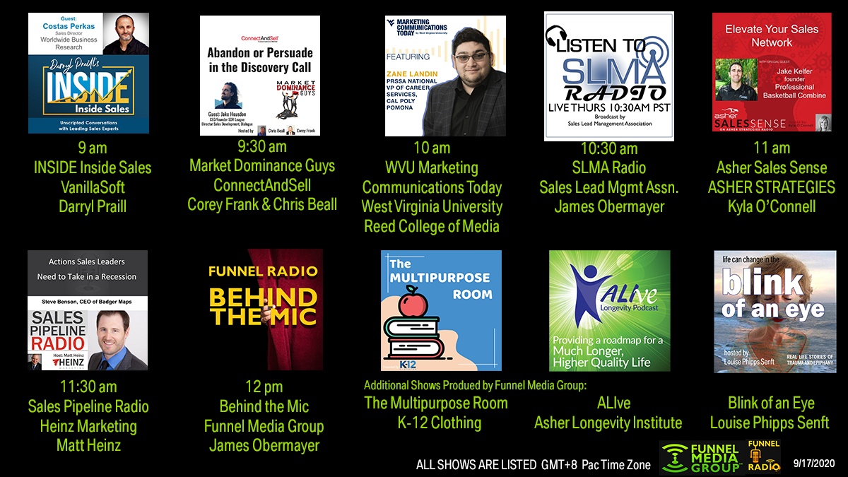 VanillaSoft, Asher Strategies, ConnectAndSell, uncommonpro, Heinz Marketing, West Virginia University, Funnel Media Group