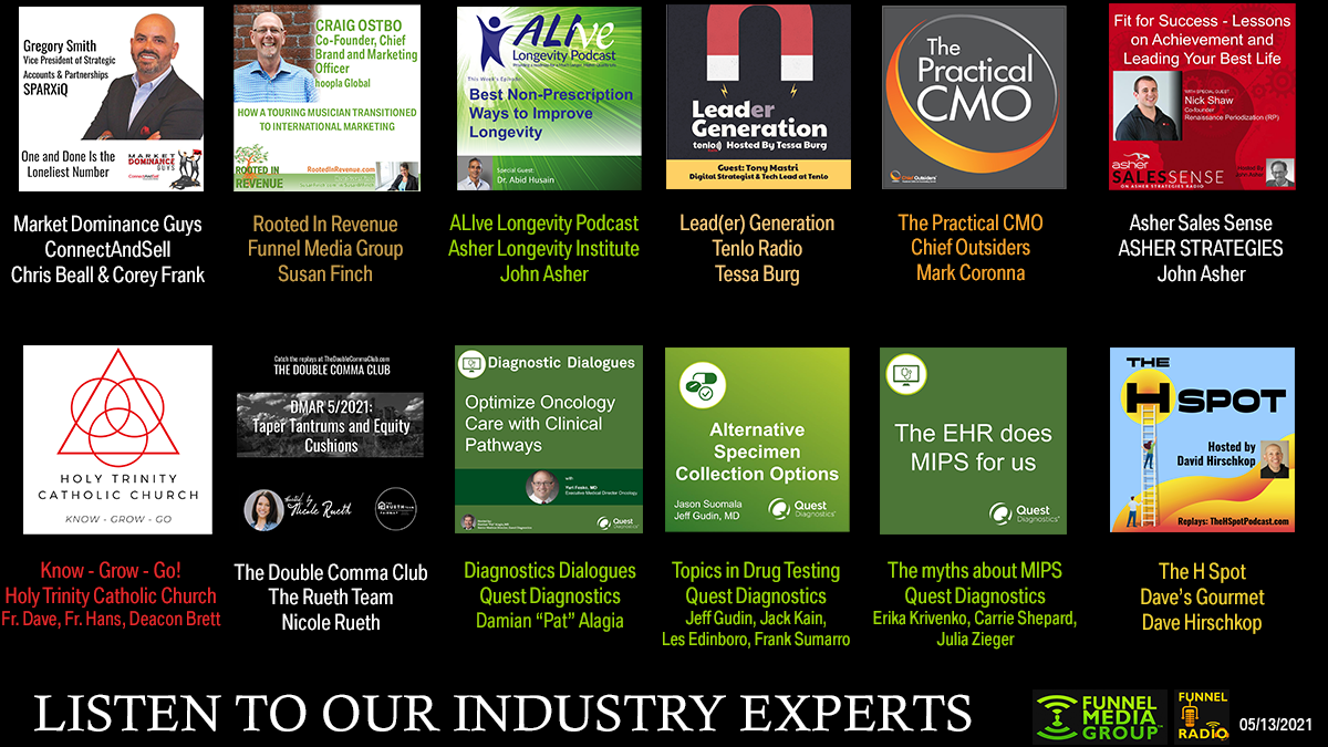 Quest Diagnostics, ConnectAndSell, UncommonPro, The Rueth Team, Holy Trinity, Tenlo