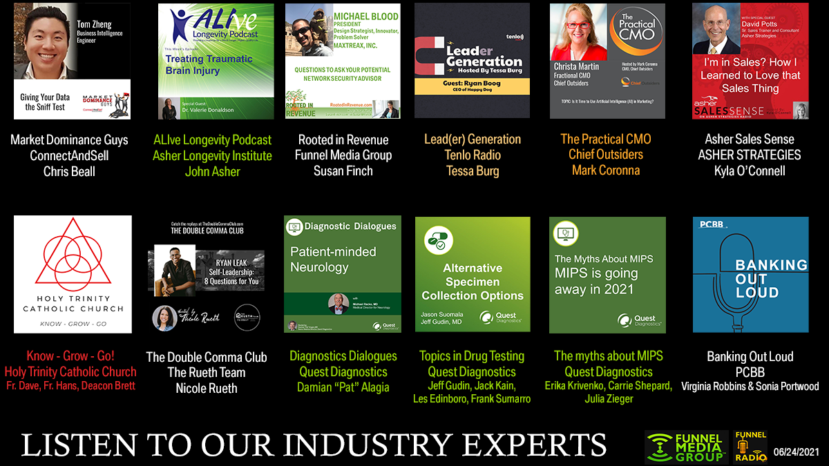 Market Dominance Guys, Asher Longevity Podcast, The Rueth Team, Quest Diagnostics, rooted in Revenue