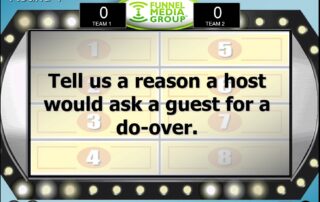 Tell us a reason a host would ask a guest for a do-over