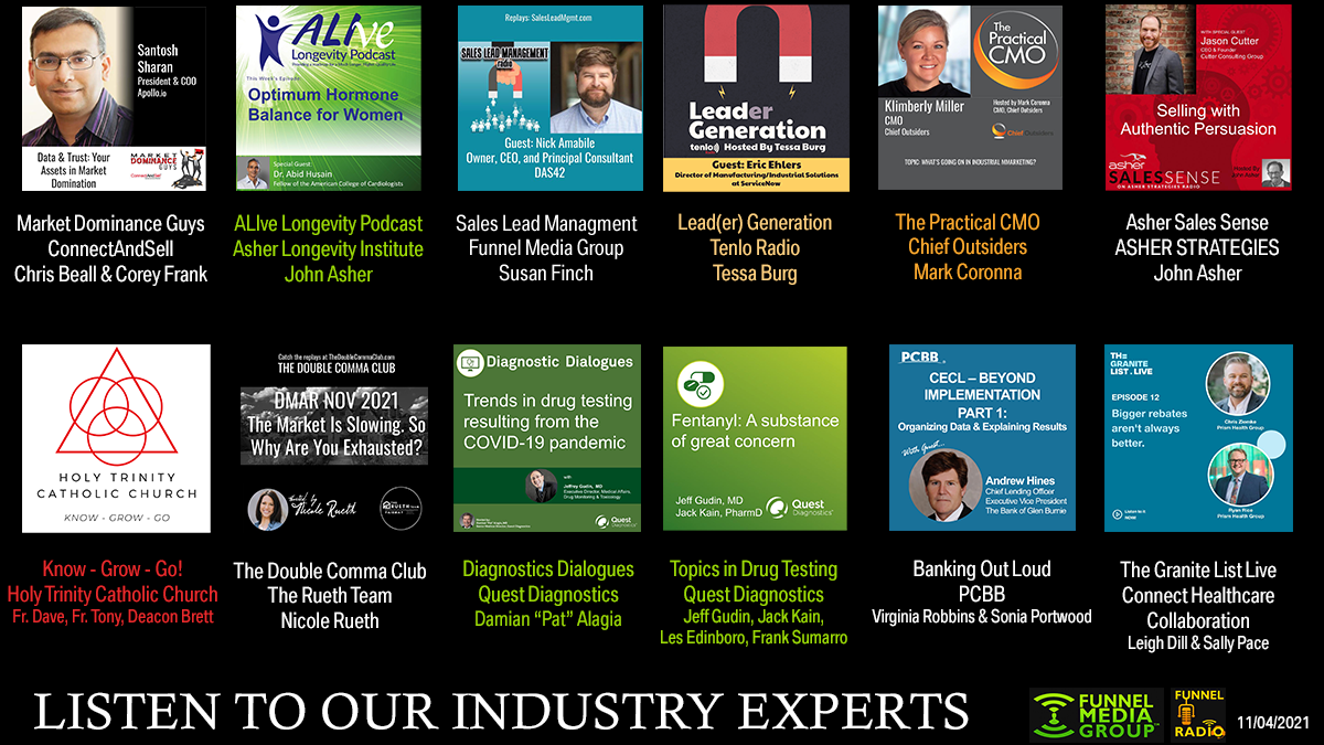 Market Dominance Guys, Connect and Sell, Asher Sales Sense, Asher Strategies, Quest Diagnostics, The Rueth Team Fairway Mortgage, The Granite List