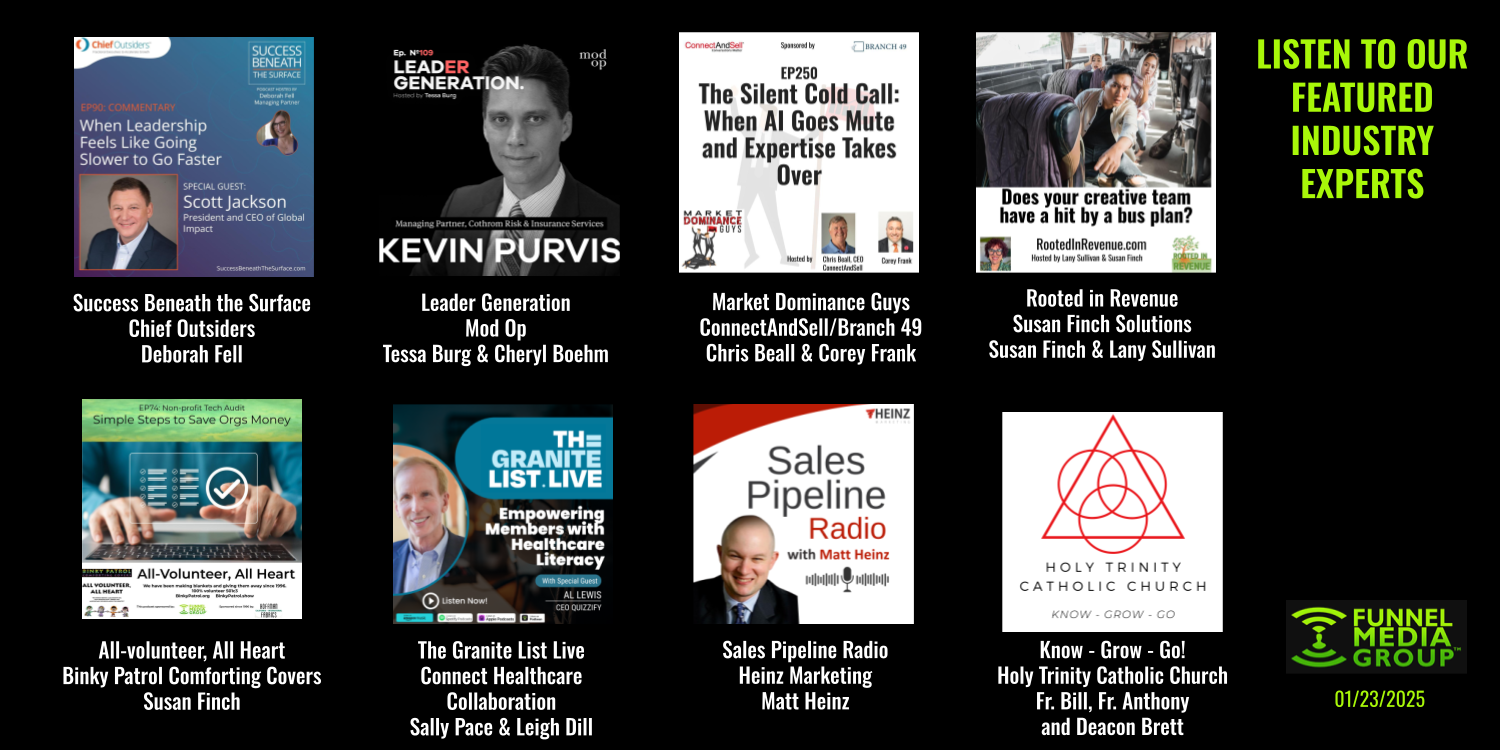 Playlist including Success Beneath the Surface, Leader Generation and Rooted in Revenue